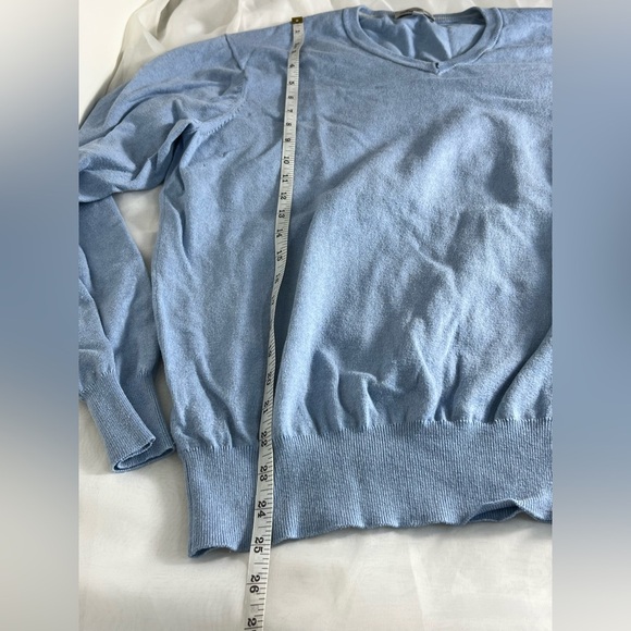 Peter Millar Pima Cotton Cashmere Blend Golf Sweater Quiet Luxury Light Blue M - Picture 6 of 10